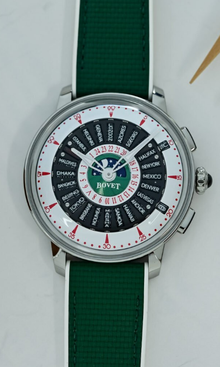 Best Bovet Recital 30 Worldtimer Seddiqi Limited Edition Green Replica watch
